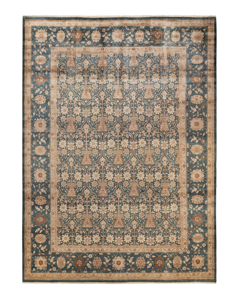 One-of-a-Kind Imported Hand-knotted Area Rug  - Gray,  9' 0" x 12' 4" - Modern Rug Importers