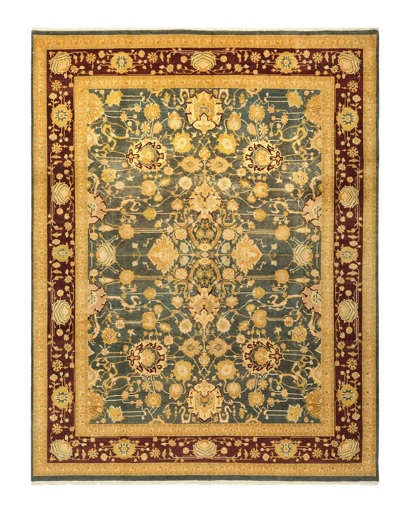 One-of-a-Kind Imported Hand-knotted Area Rug  - Gray, 9' 1" x 11' 9" - Modern Rug Importers