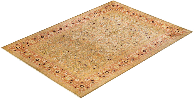One-of-a-Kind Imported Hand-knotted Area Rug  - Green,  10' 1" x 14' 4" - Modern Rug Importers
