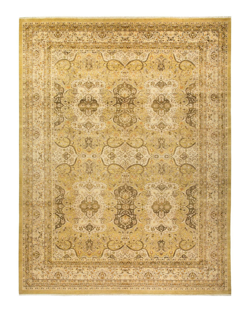 One-of-a-Kind Imported Hand-knotted Area Rug  - Green, 10' 3" x 13' 4" - Modern Rug Importers
