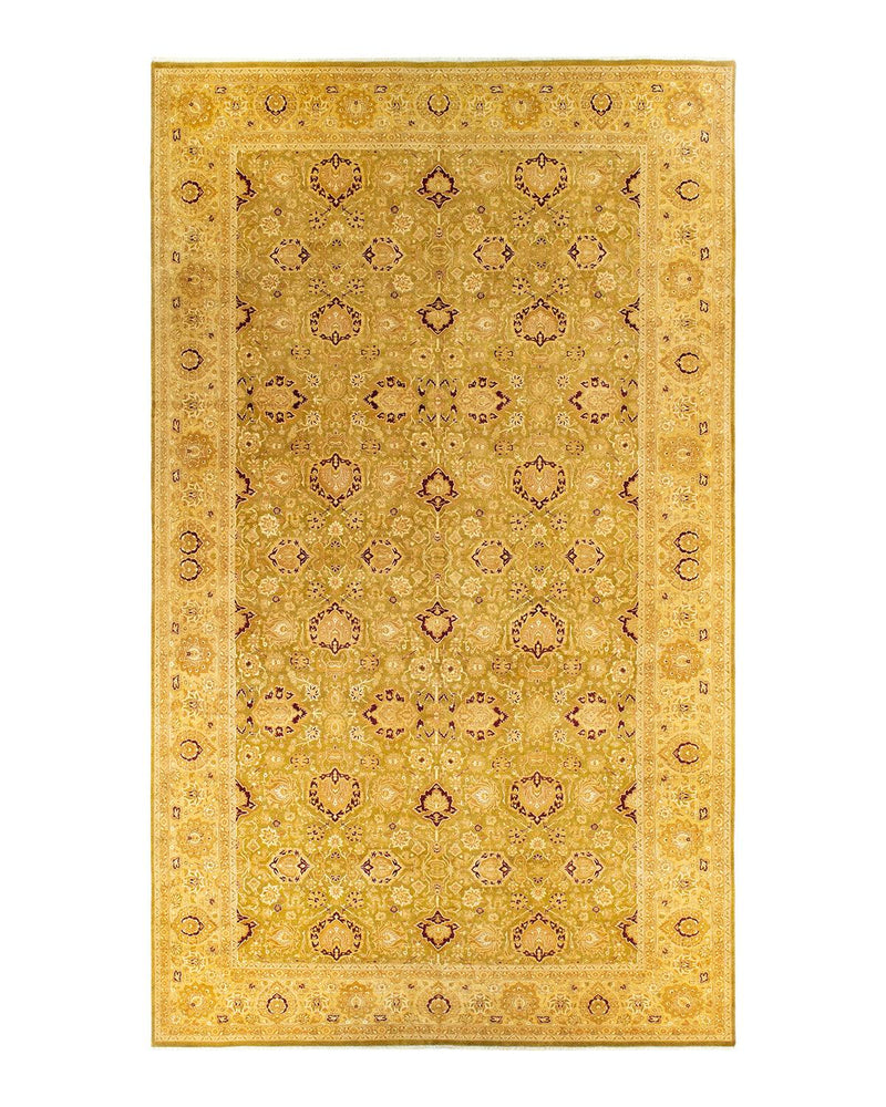 One-of-a-Kind Imported Hand-knotted Area Rug  - Green, 10' 3" x 17' 1" - Modern Rug Importers