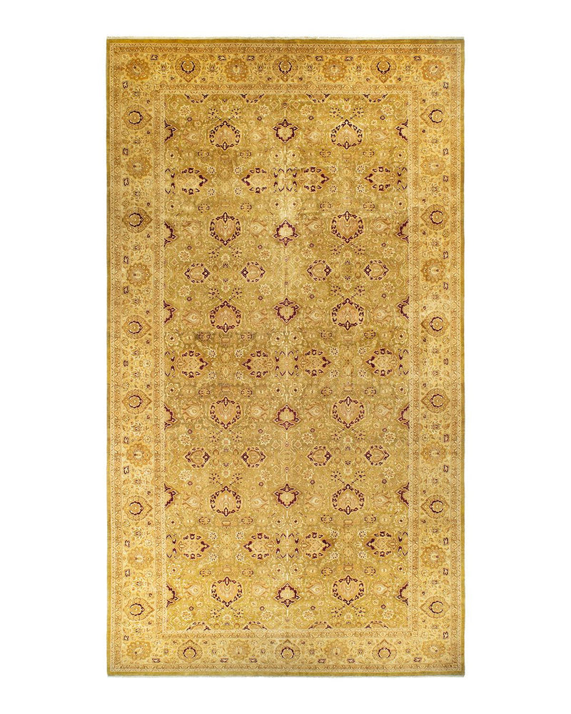 One-of-a-Kind Imported Hand-knotted Area Rug  - Green, 10' 3" x 20' 4" - Modern Rug Importers
