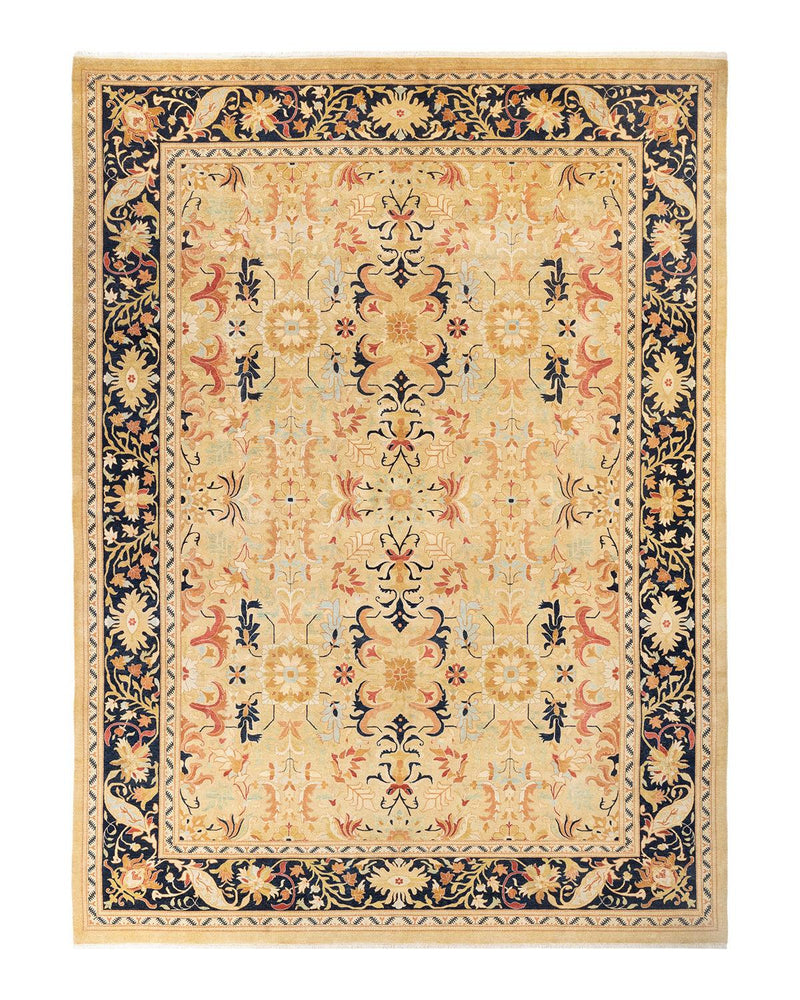 One-of-a-Kind Imported Hand-knotted Area Rug  - Green, 10' 5" x 13' 10" - Modern Rug Importers