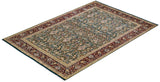 One-of-a-Kind Imported Hand-knotted Area Rug  - Green,  5' 10" x 9' 1" - Modern Rug Importers