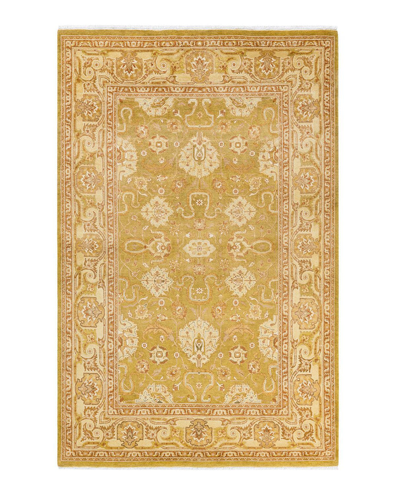 One-of-a-Kind Imported Hand-knotted Area Rug  - Green, 5' 10" x 9' 2" - Modern Rug Importers