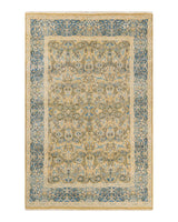 One-of-a-Kind Imported Hand-knotted Area Rug  - Green, 6' 0" x 9' 0" - Modern Rug Importers
