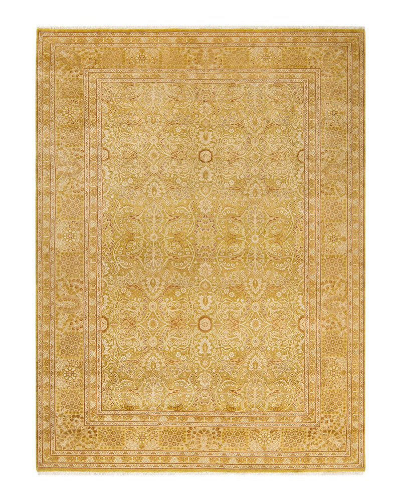 One-of-a-Kind Imported Hand-knotted Area Rug  - Green, 6' 1" x 8' 2" - Modern Rug Importers