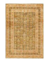 One-of-a-Kind Imported Hand-knotted Area Rug  - Green, 6' 1" x 9' 1" - Modern Rug Importers