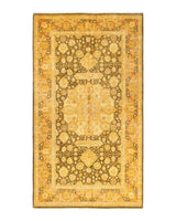 One-of-a-Kind Imported Hand-Knotted Area Rug  - Green, 6' 2" x 10' 10" - Modern Rug Importers