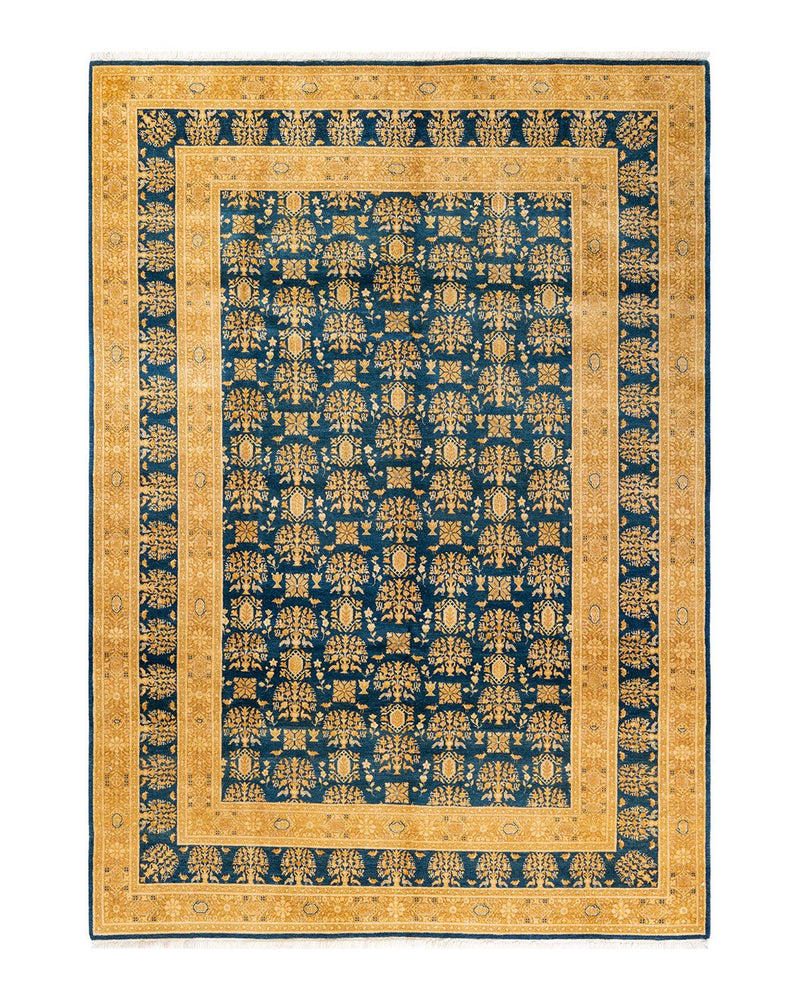 One-of-a-Kind Imported Hand-knotted Area Rug  - Green, 6' 2" x 8' 8" - Modern Rug Importers