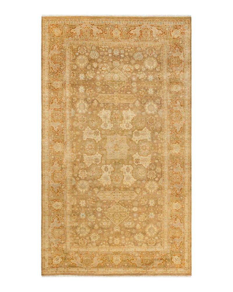 One-of-a-Kind Imported Hand-knotted Area Rug  - Green, 6' 3" x 10' 9" - Modern Rug Importers