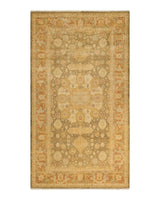 One-of-a-Kind Imported Hand-knotted Area Rug  - Green, 6' 3" x 11' 1" - Modern Rug Importers