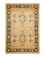 One-of-a-Kind Imported Hand-Knotted Area Rug  - Green, 6' 3" x 8' 10" - Modern Rug Importers