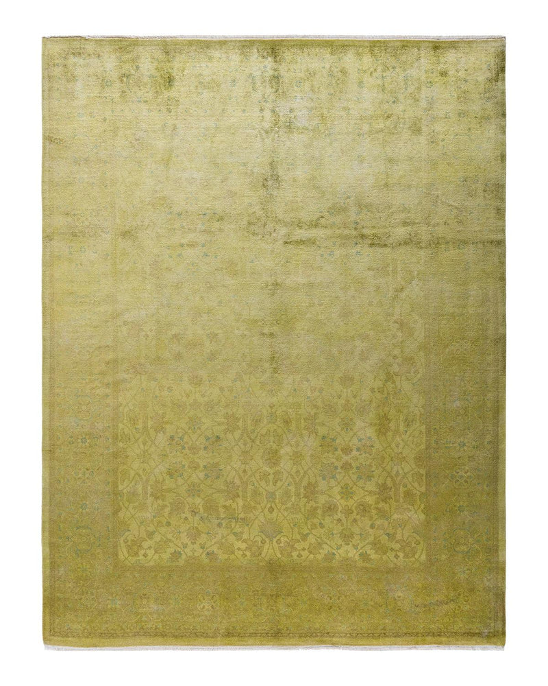 One-of-a-Kind Imported Hand-knotted Area Rug  - Green,  7' 10" x 10' 5" - Modern Rug Importers