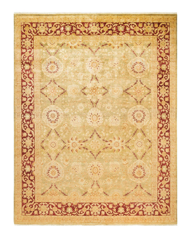 One-of-a-Kind Imported Hand-knotted Area Rug  - Green, 7' 10" x 10' 7" - Modern Rug Importers