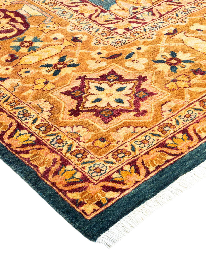 One-of-a-Kind Imported Hand-knotted Area Rug  - Green, 8' 0" x 9' 9" - Modern Rug Importers