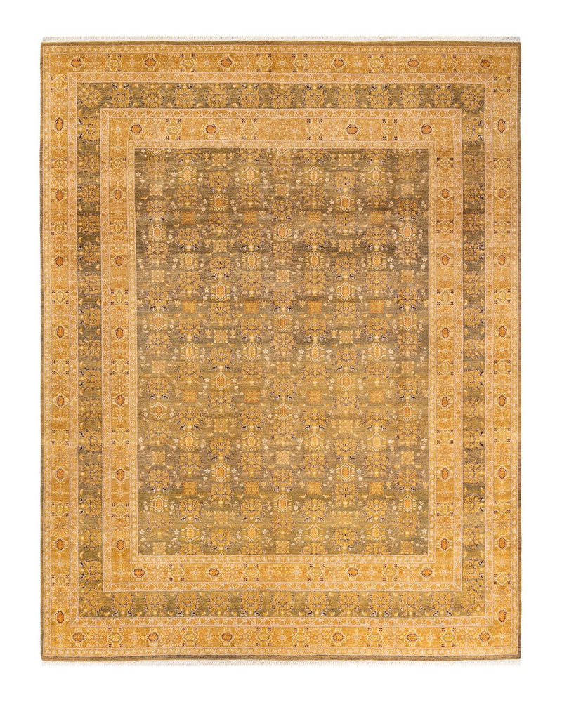 One-of-a-Kind Imported Hand-knotted Area Rug  - Green, 8' 1" x 10' 4" - Modern Rug Importers
