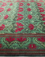 One-of-a-Kind Imported Hand-knotted Area Rug  - Green, 8' 1" x 16' 1" - Modern Rug Importers