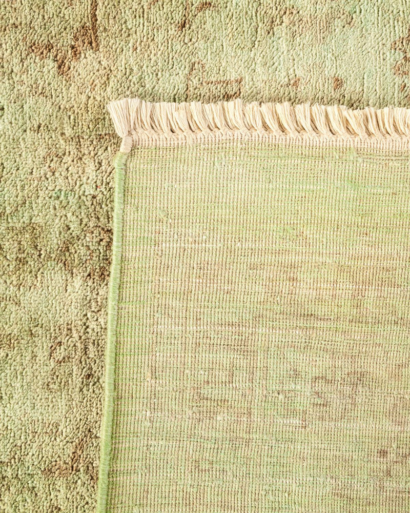 One-of-a-Kind Imported Hand-knotted Area Rug  - Green, 8' 10" x 11' 8" - Modern Rug Importers