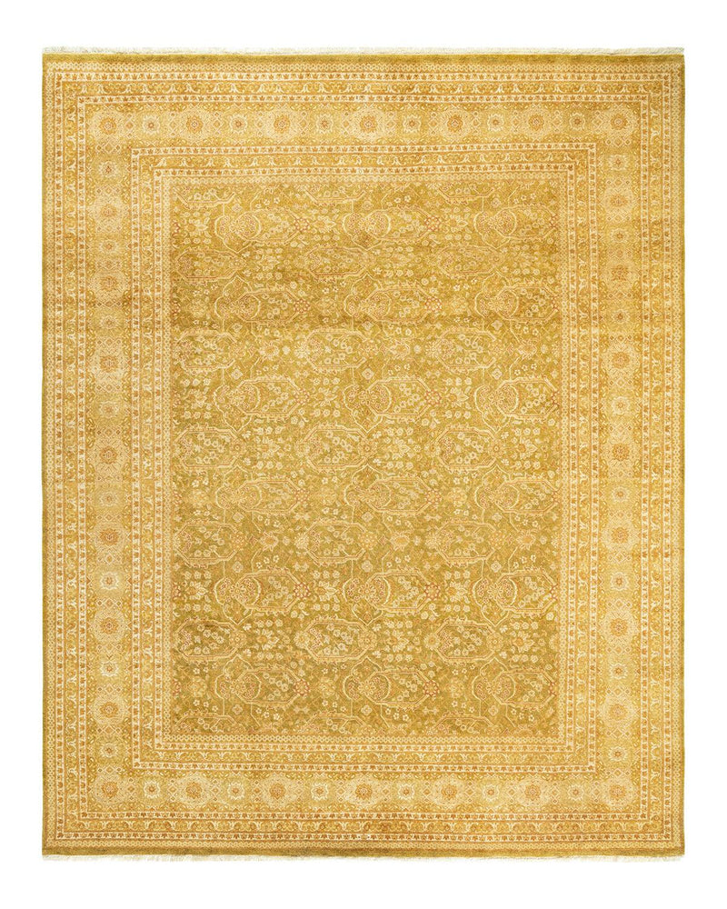 One-of-a-Kind Imported Hand-knotted Area Rug  - Green, 8' 2" x 10' 0" - Modern Rug Importers