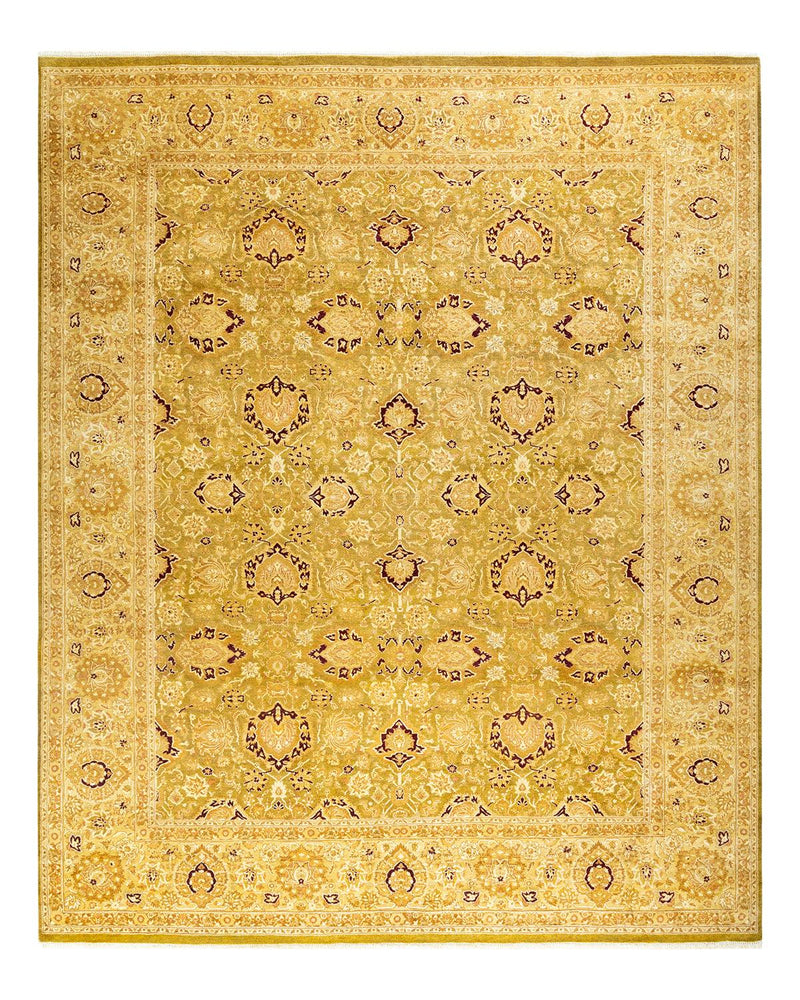 One-of-a-Kind Imported Hand-knotted Area Rug  - Green,  8' 2" x 10' 3" - Modern Rug Importers