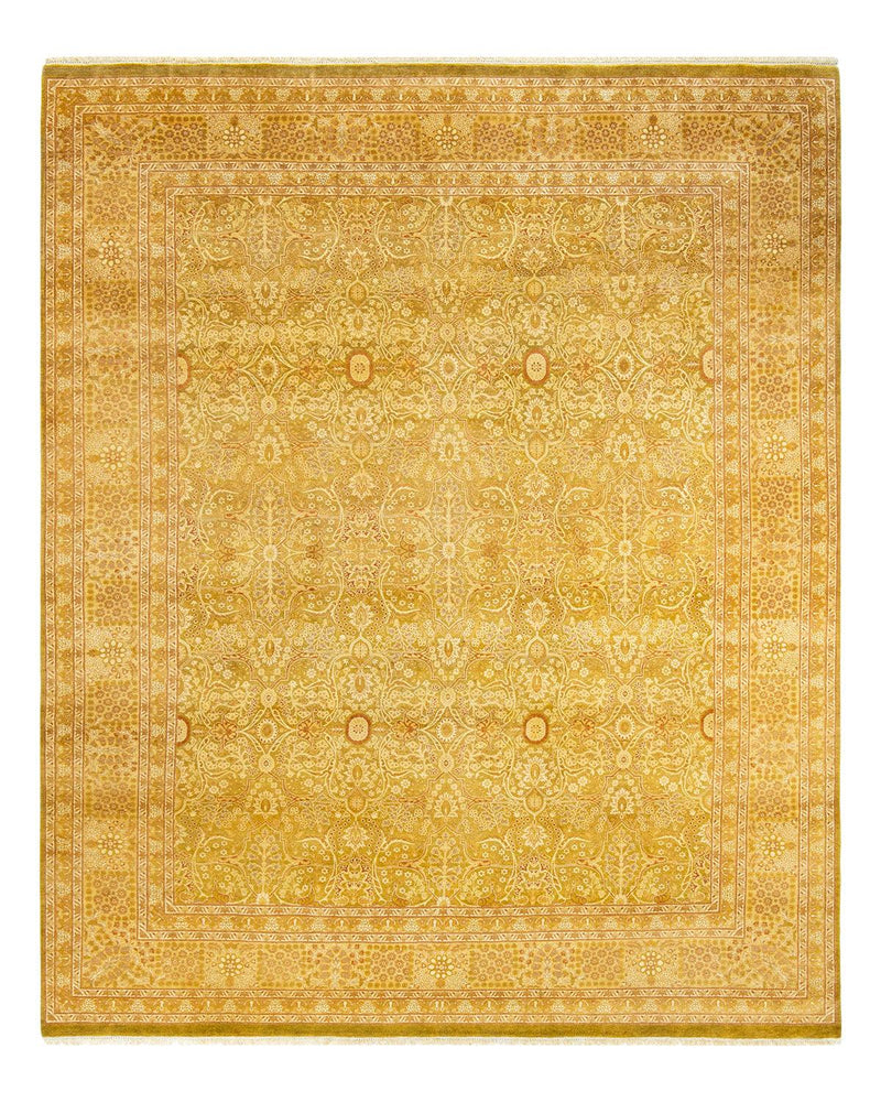 One-of-a-Kind Imported Hand-knotted Area Rug  - Green,  8' 2" x 9' 10" - Modern Rug Importers