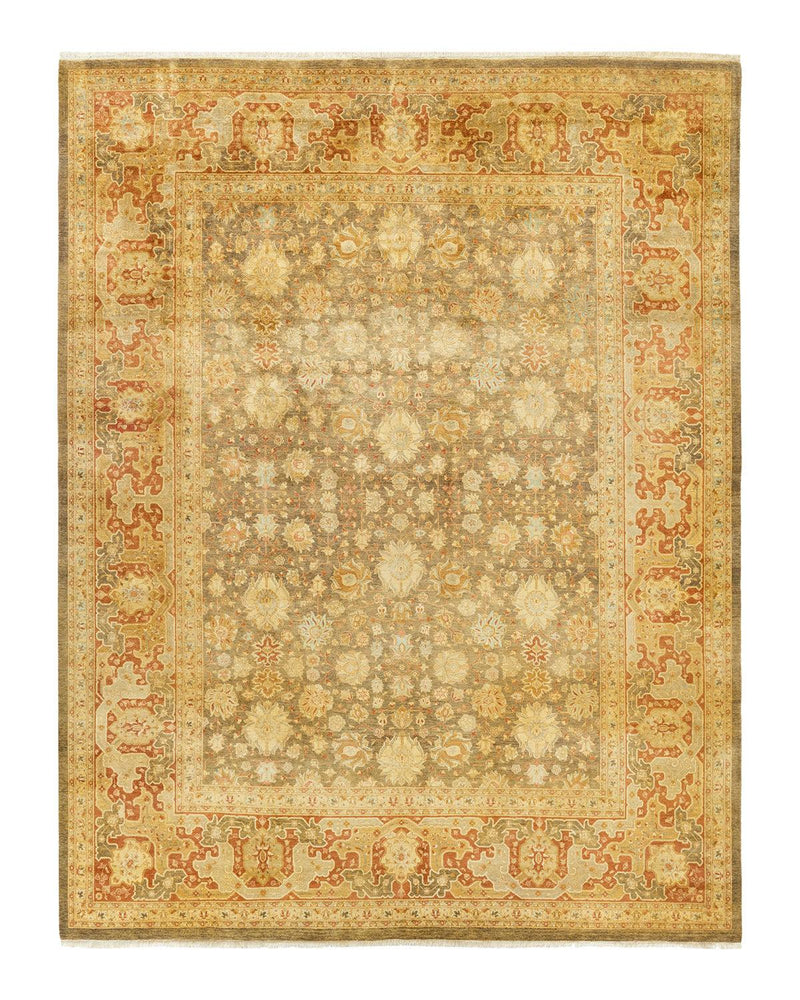 One-of-a-Kind Imported Hand-knotted Area Rug  - Green, 8' 3" x 10' 7" - Modern Rug Importers