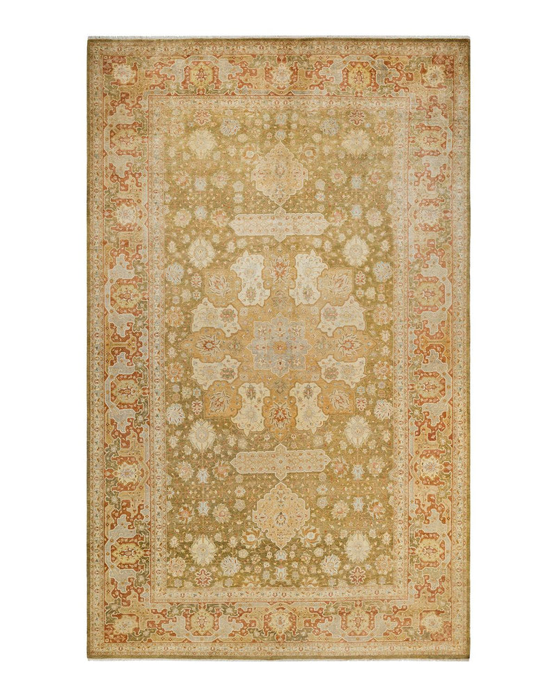 One-of-a-Kind Imported Hand-knotted Area Rug  - Green, 8' 3" x 13' 3" - Modern Rug Importers