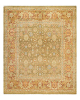 One-of-a-Kind Imported Hand-knotted Area Rug  - Green, 8' 4" x 8' 4" - Modern Rug Importers