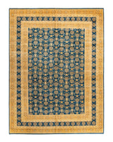 One-of-a-Kind Imported Hand-knotted Area Rug  - Green, 9' 1" x 12' 2" - Modern Rug Importers