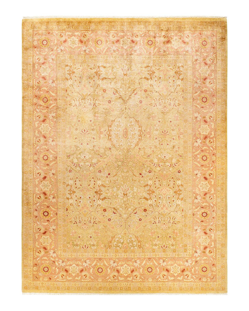 One-of-a-Kind Imported Hand-knotted Area Rug  - Green,  9' 2" x 12' 5" - Modern Rug Importers
