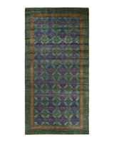 One-of-a-Kind Imported Hand-knotted Area Rug  - Green, 9' 2" x 18' 3" - Modern Rug Importers