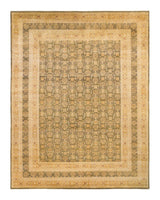 One-of-a-Kind Imported Hand-knotted Area Rug  - Green, 9' 4" x 12' 2" - Modern Rug Importers