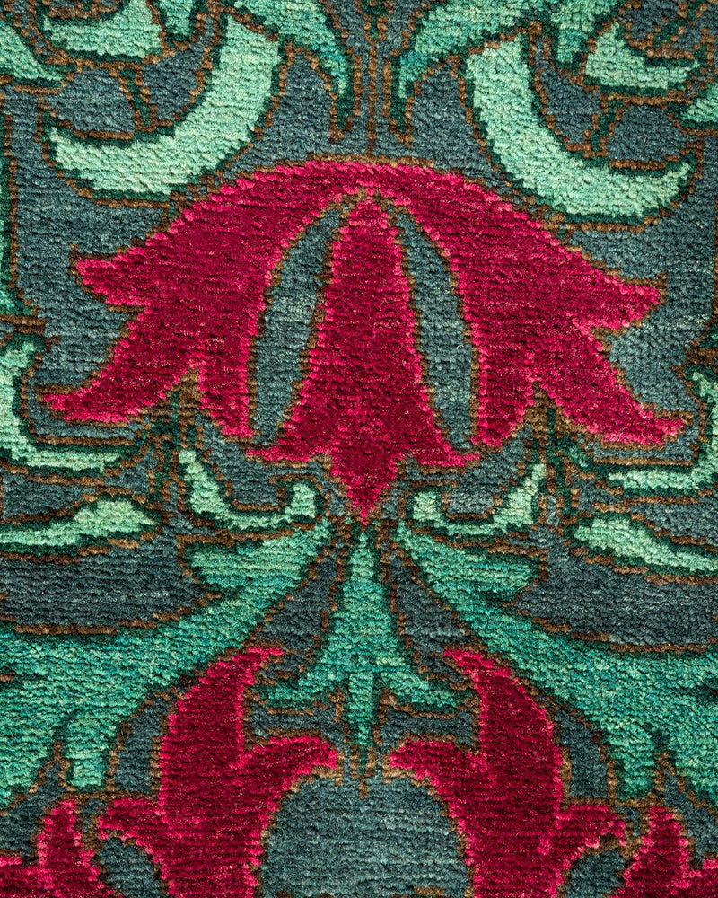 One-of-a-Kind Imported Hand-knotted Area Rug  - Green, 9' 4" x 16' 4" - Modern Rug Importers