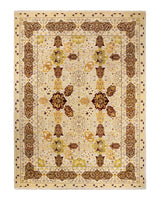 One-of-a-Kind Imported Hand-Knotted Area Rug  - Ivory, 10' 1" x 13' 7" - Modern Rug Importers