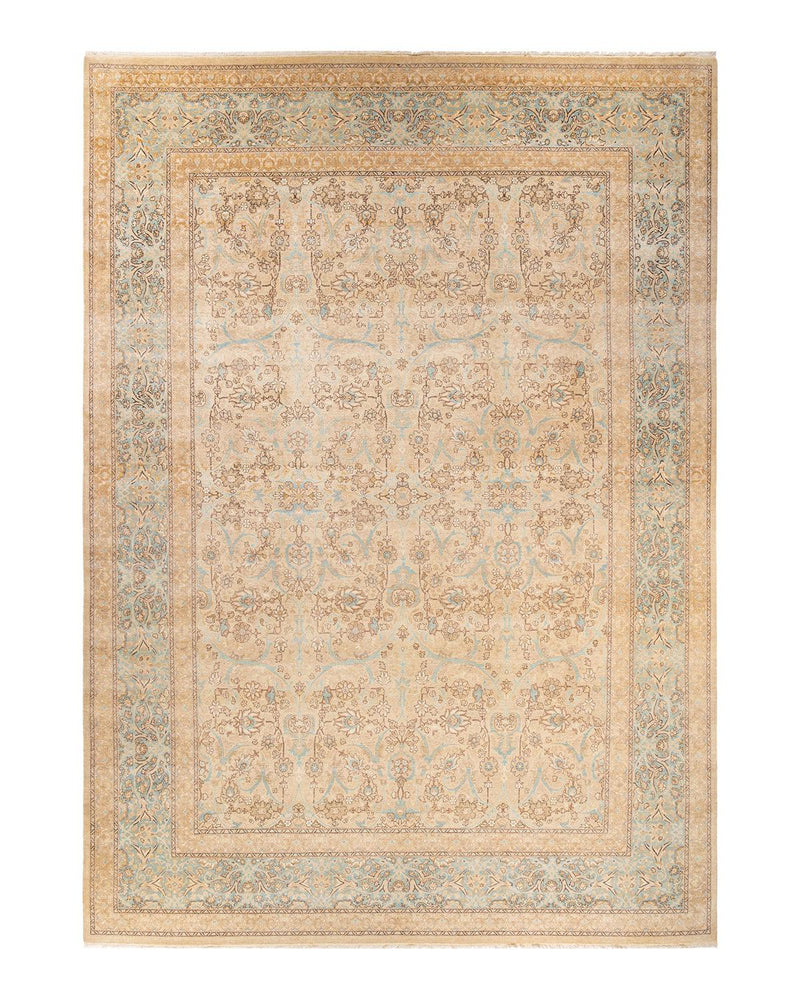 One-of-a-Kind Imported Hand-knotted Area Rug  - Ivory,  10' 1" x 14' 3" - Modern Rug Importers