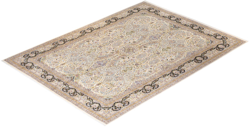 One-of-a-Kind Imported Hand-Knotted Area Rug  - Ivory, 10' 2" x 13' 10" - Modern Rug Importers