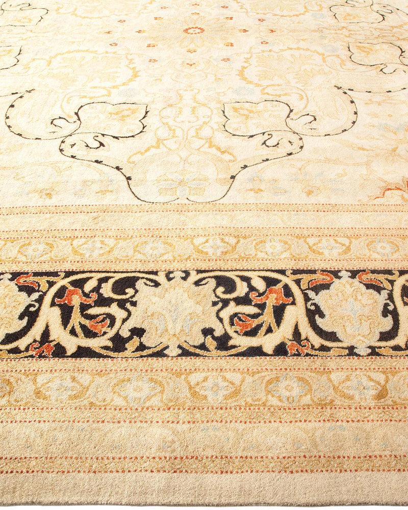 One-of-a-Kind Imported Hand-knotted Area Rug  - Ivory, 10' 2" x 14' 2" - Modern Rug Importers