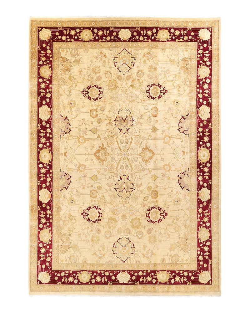 One-of-a-Kind Imported Hand-knotted Area Rug  - Ivory, 10' 2" x 14' 7" - Modern Rug Importers