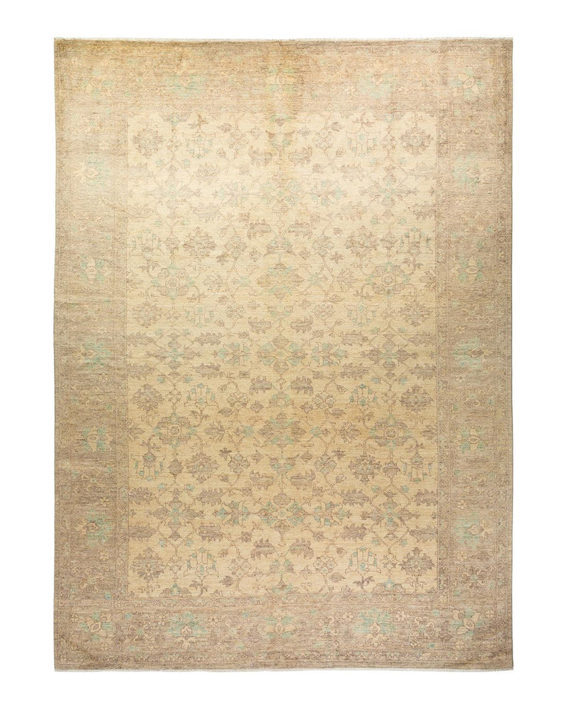 One-of-a-Kind Imported Hand-knotted Area Rug  - Ivory, 10' 3" x 13' 10" - Modern Rug Importers