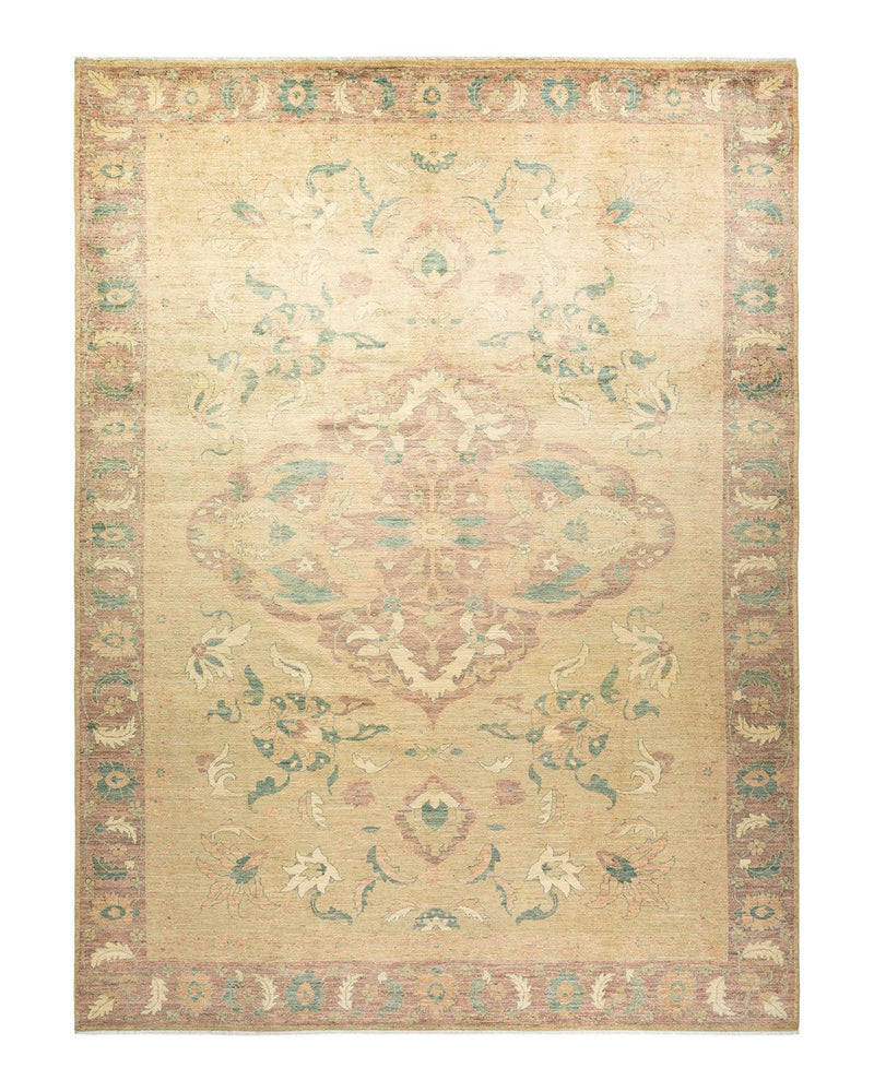One-of-a-Kind Imported Hand-knotted Area Rug  - Ivory, 10' 5" x 13' 8" - Modern Rug Importers