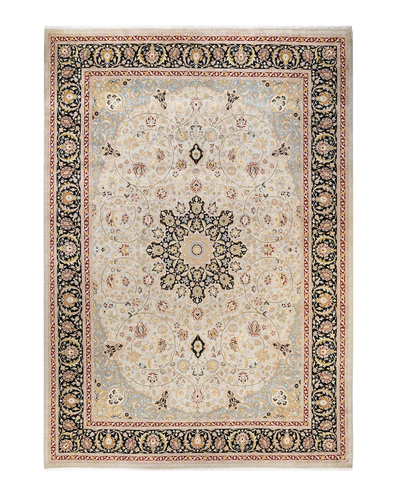 One-of-a-Kind Imported Hand-knotted Area Rug  - Ivory,  10' 5" x 14' 10" - Modern Rug Importers