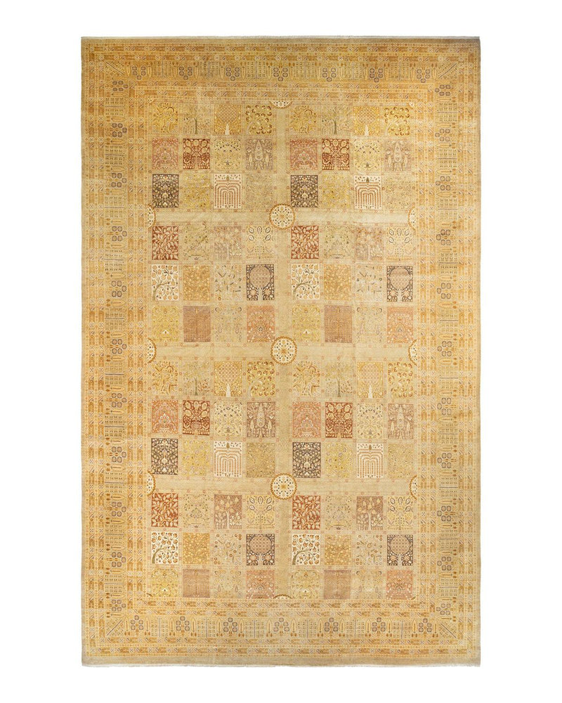 One-of-a-Kind Imported Hand-knotted Area Rug  - Ivory, 12' 2" x 19' 1" - Modern Rug Importers