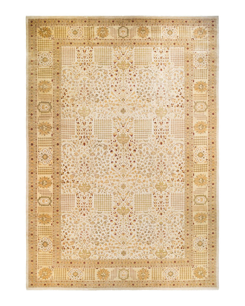 One-of-a-Kind Imported Hand-knotted Area Rug  - Ivory, 12' 4" x 17' 10" - Modern Rug Importers