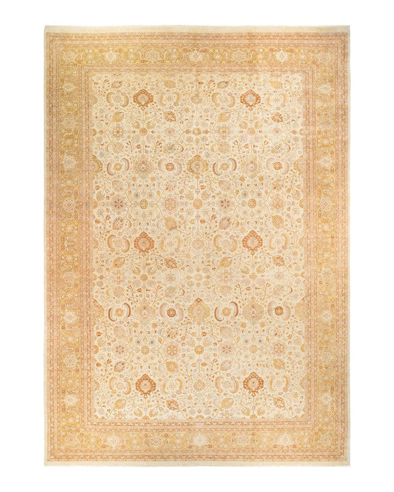 One-of-a-Kind Imported Hand-knotted Area Rug  - Ivory, 12' 4" x 17' 5" - Modern Rug Importers