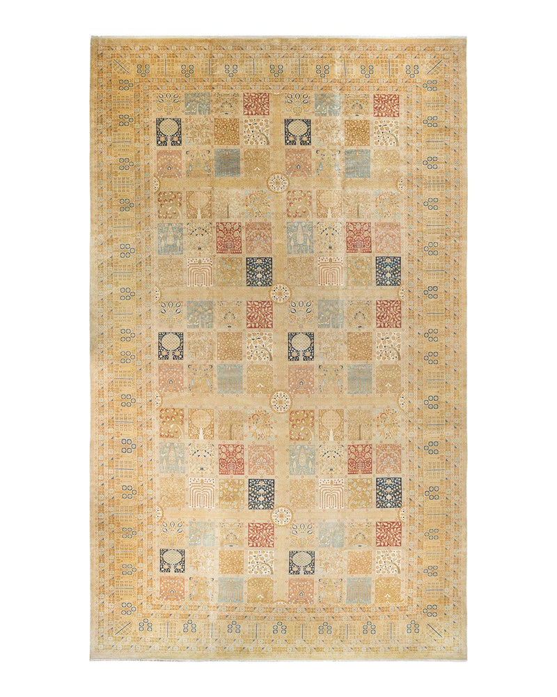 One-of-a-Kind Imported Hand-knotted Area Rug  - Ivory, 12' 4" x 21' 1" - Modern Rug Importers