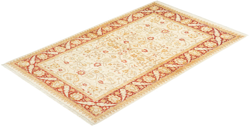 One-of-a-Kind Imported Hand-knotted Area Rug  - Ivory, 3' 2" x 5' 0" - Modern Rug Importers