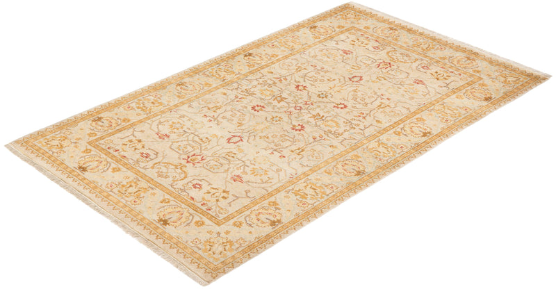 One-of-a-Kind Imported Hand-knotted Area Rug  - Ivory, 3' 2" x 5' 1" - Modern Rug Importers
