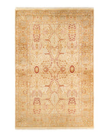 One-of-a-Kind Imported Hand-knotted Area Rug  - Ivory, 4' 1" x 6' 2" - Modern Rug Importers