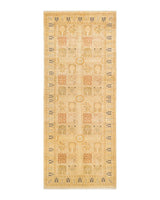 One-of-a-Kind Imported Hand-knotted Area Rug  - Ivory, 4' 2" x 10' 3" - Modern Rug Importers